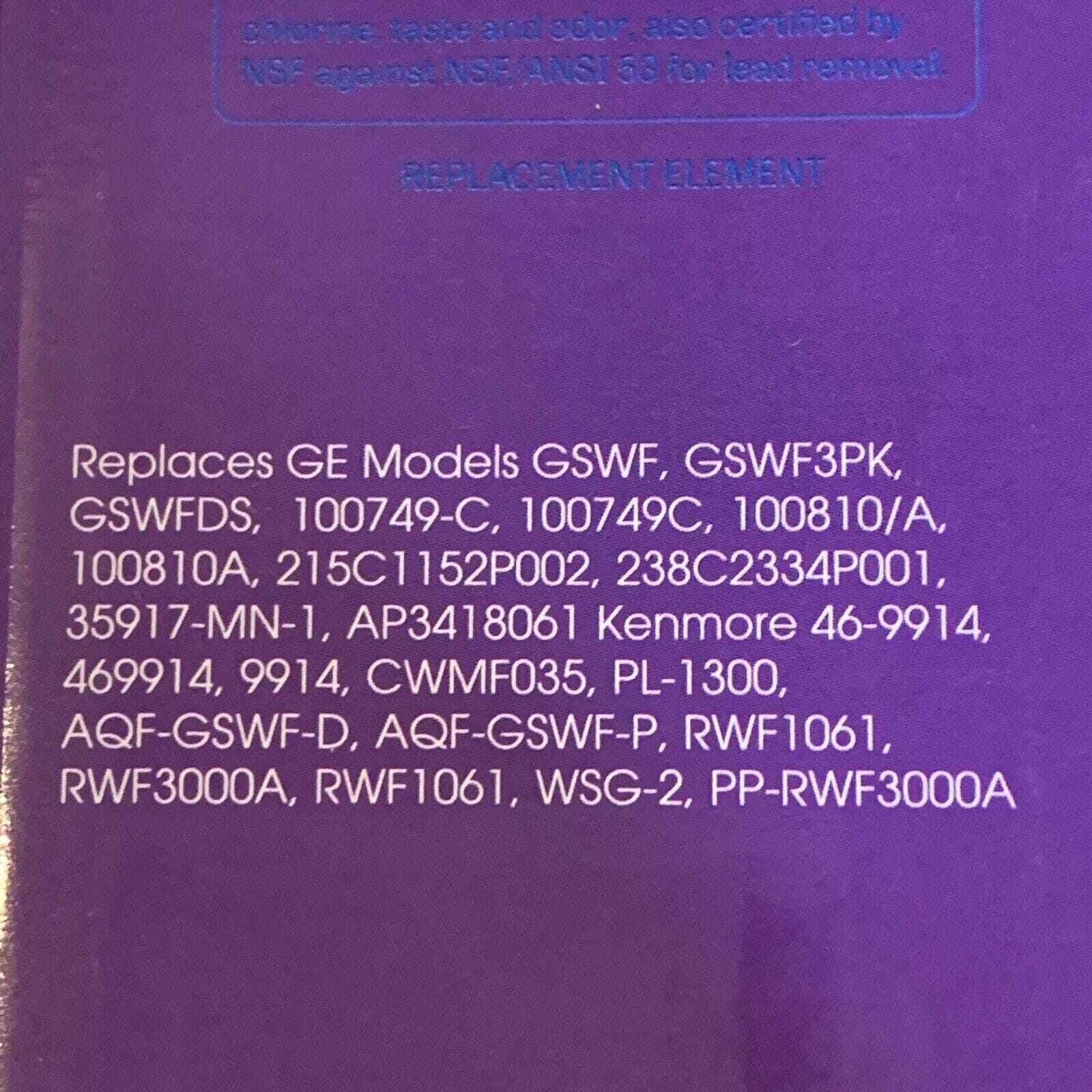 Great Value Refrigerator Filter Model No. GVF035 Replacement for GE Kenmore