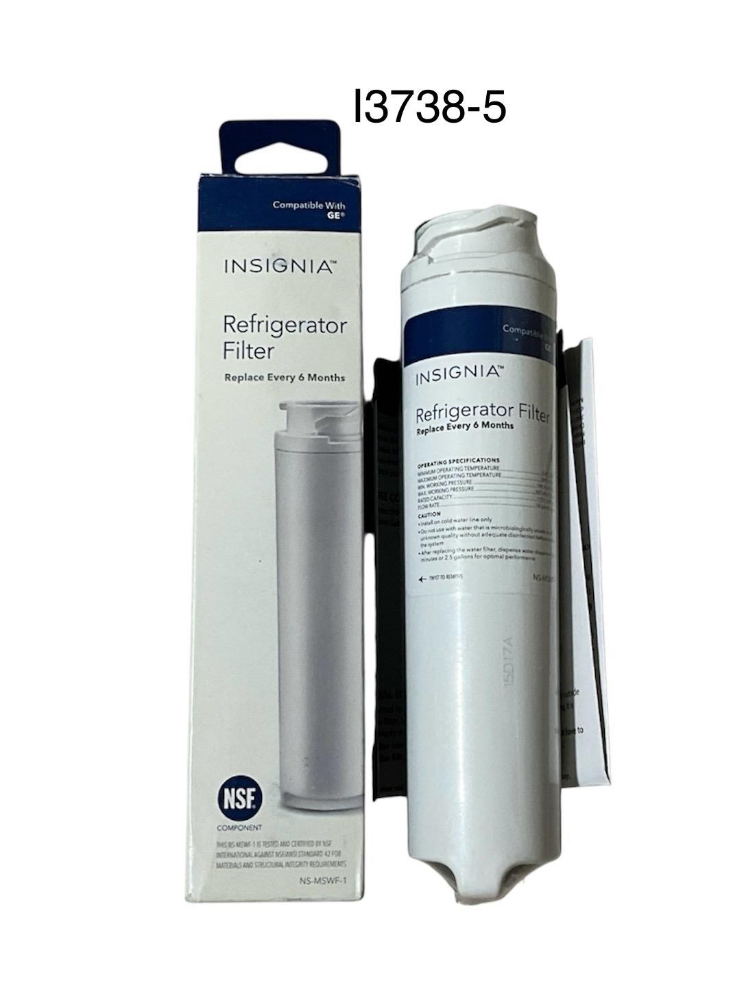 Insignia Water Filter for Select GE Refrigerators (1-Pack) NS-MSWF-1 (NEW)