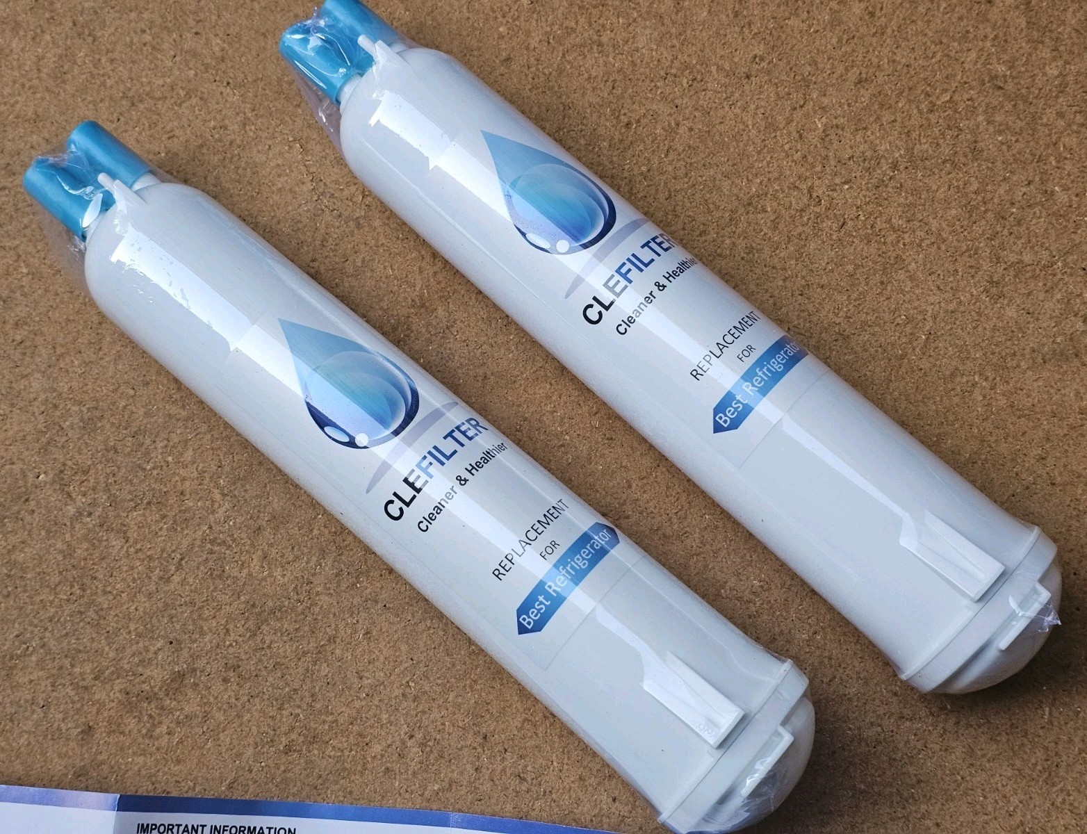 2 CleFilter 6 Month Replacement Water Filters new in seal