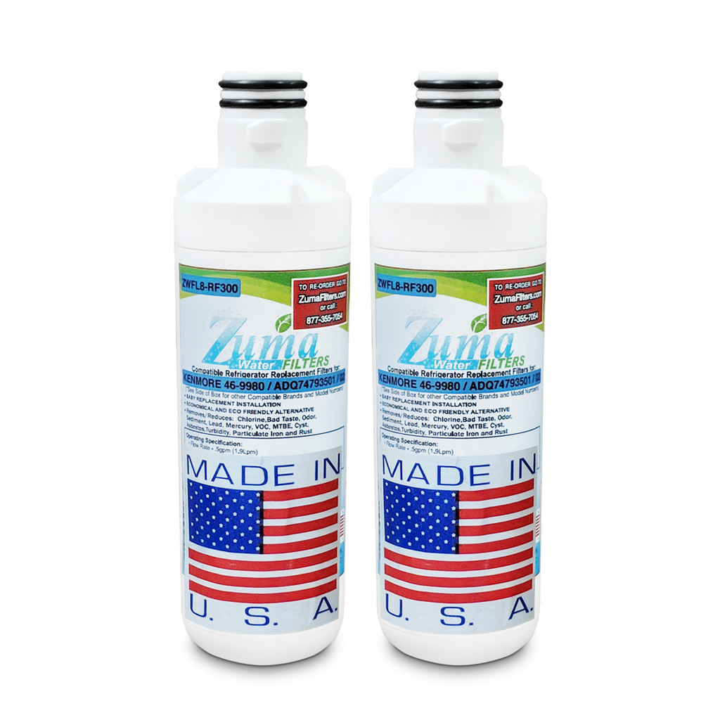 AFC Brand Water & Ice Filter-Compatible w/ Kenmore ADQ74793501, ADQ74793502, 2pk