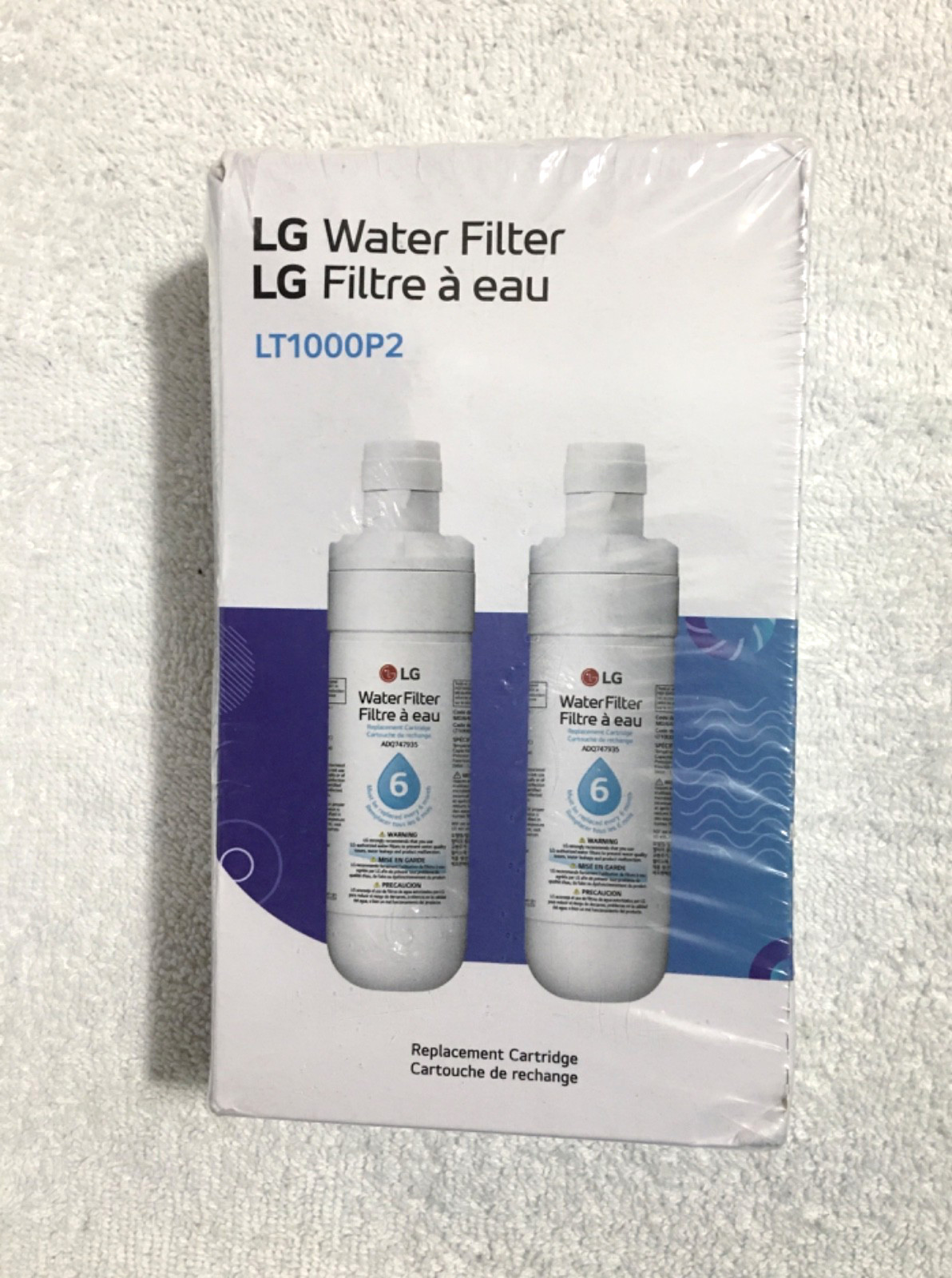 LG LT1000P2 6-Month/200 Gallon Refrigerator replacement Water Filter, SEALED!