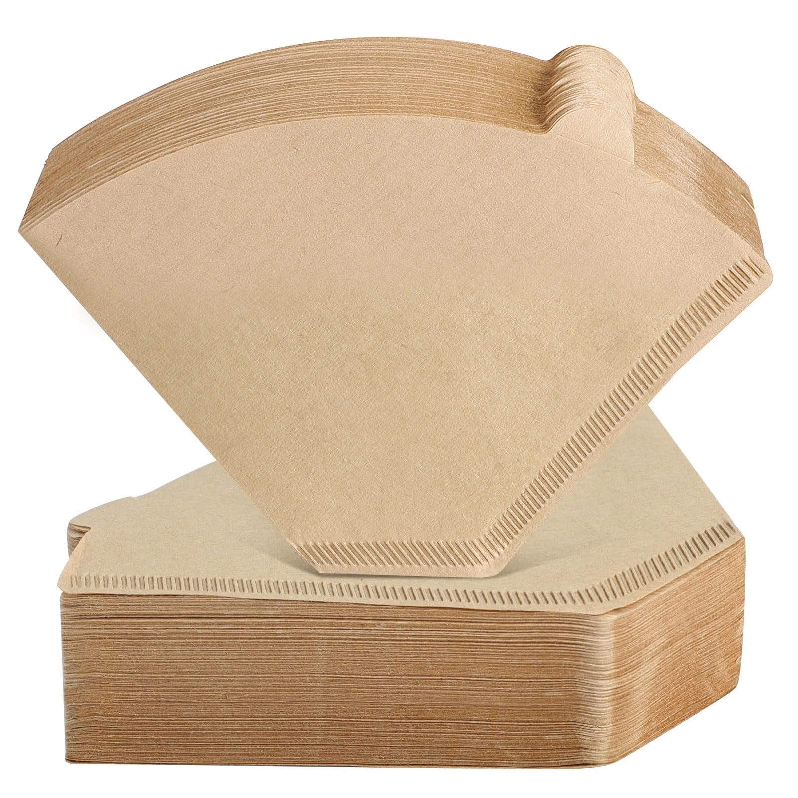 Niveaya 200 Count Coffee Filters #4, Unbleached Natural 04, natural brown