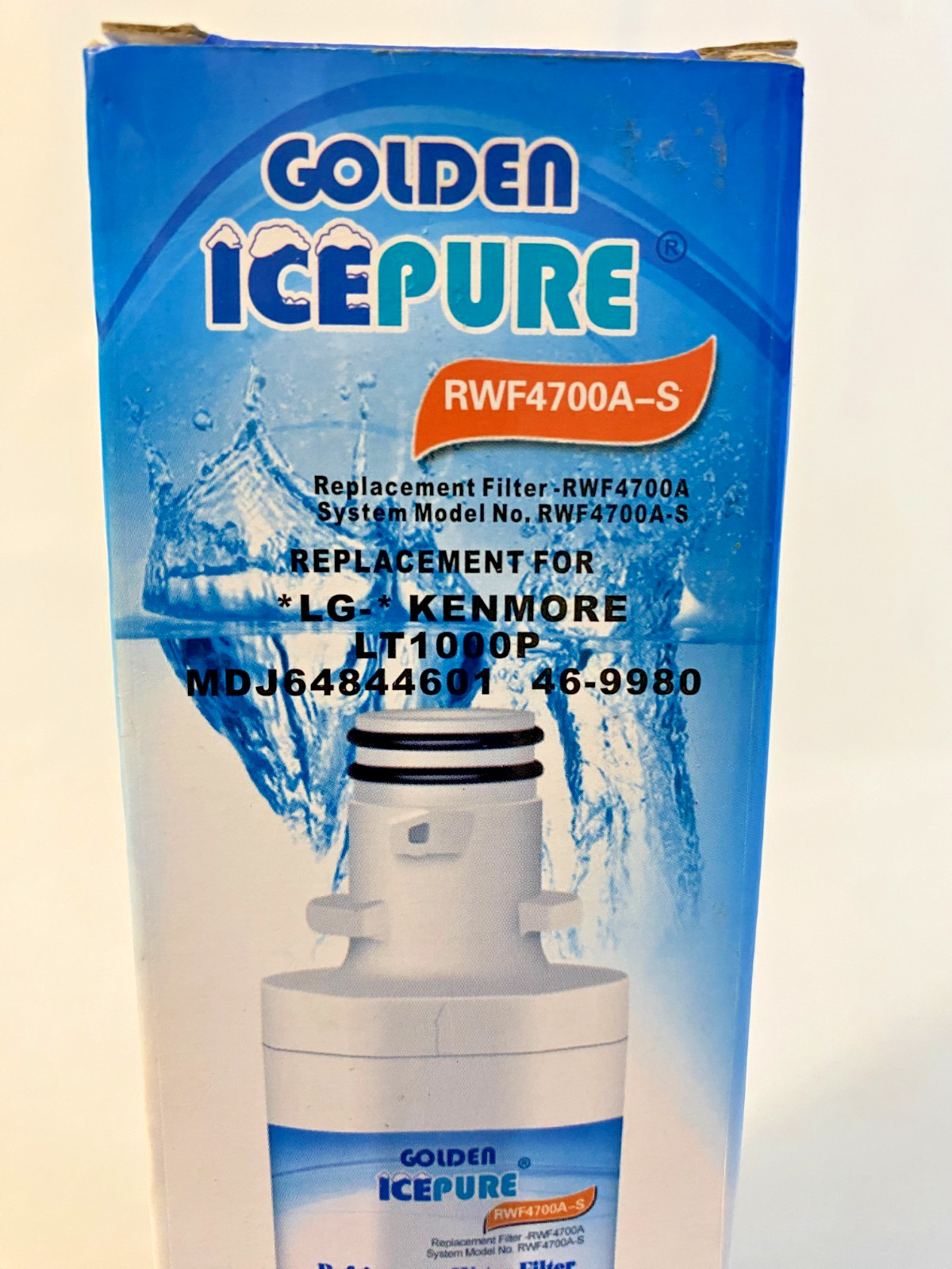 Golden Icepure RWF4700A-S Refrigerator Water Filter Replacement LG Kenmore