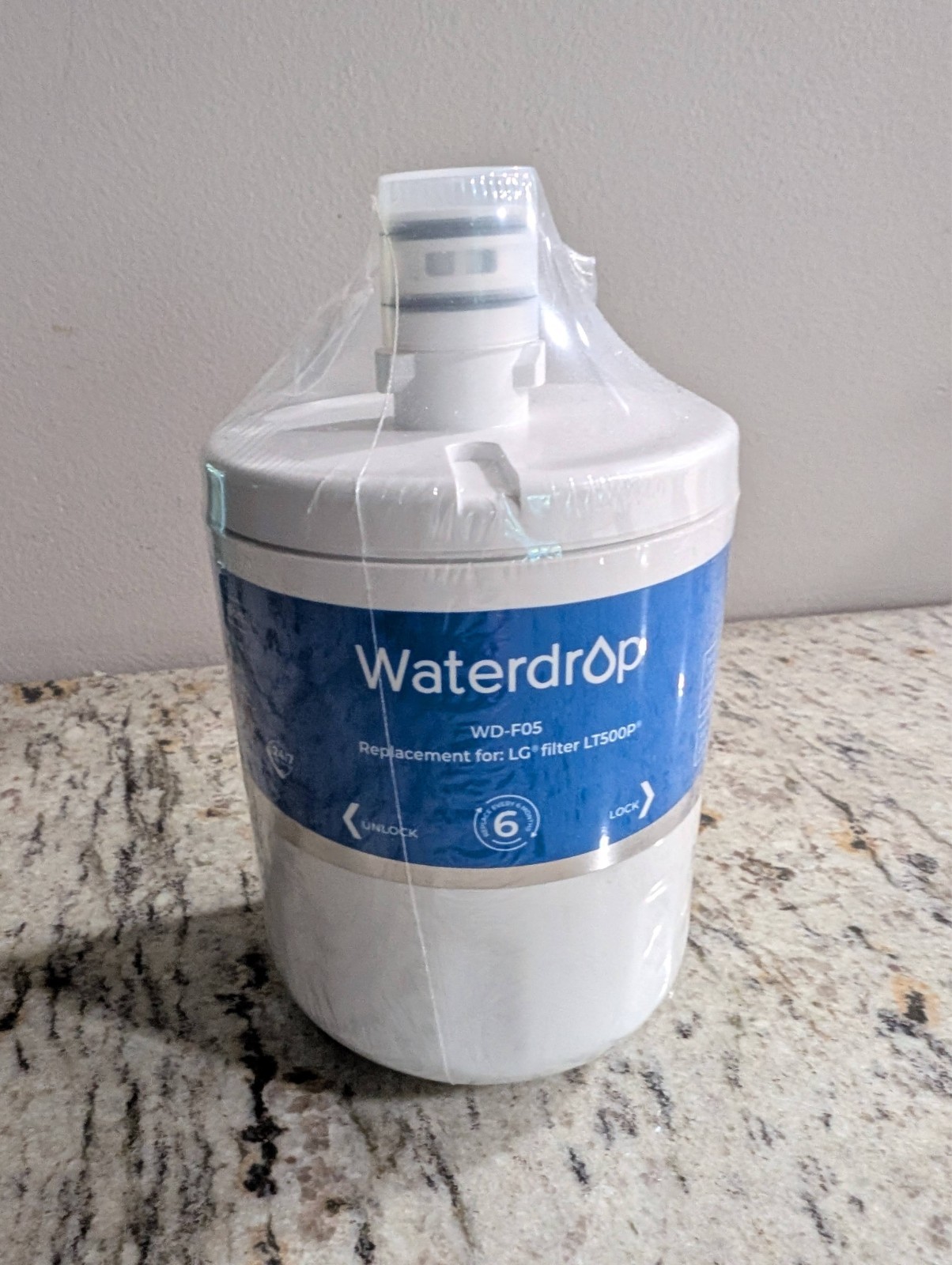 Waterdrop 5231JA2002A Refrigerator Water Filter, Replacement for LG® LT500P®