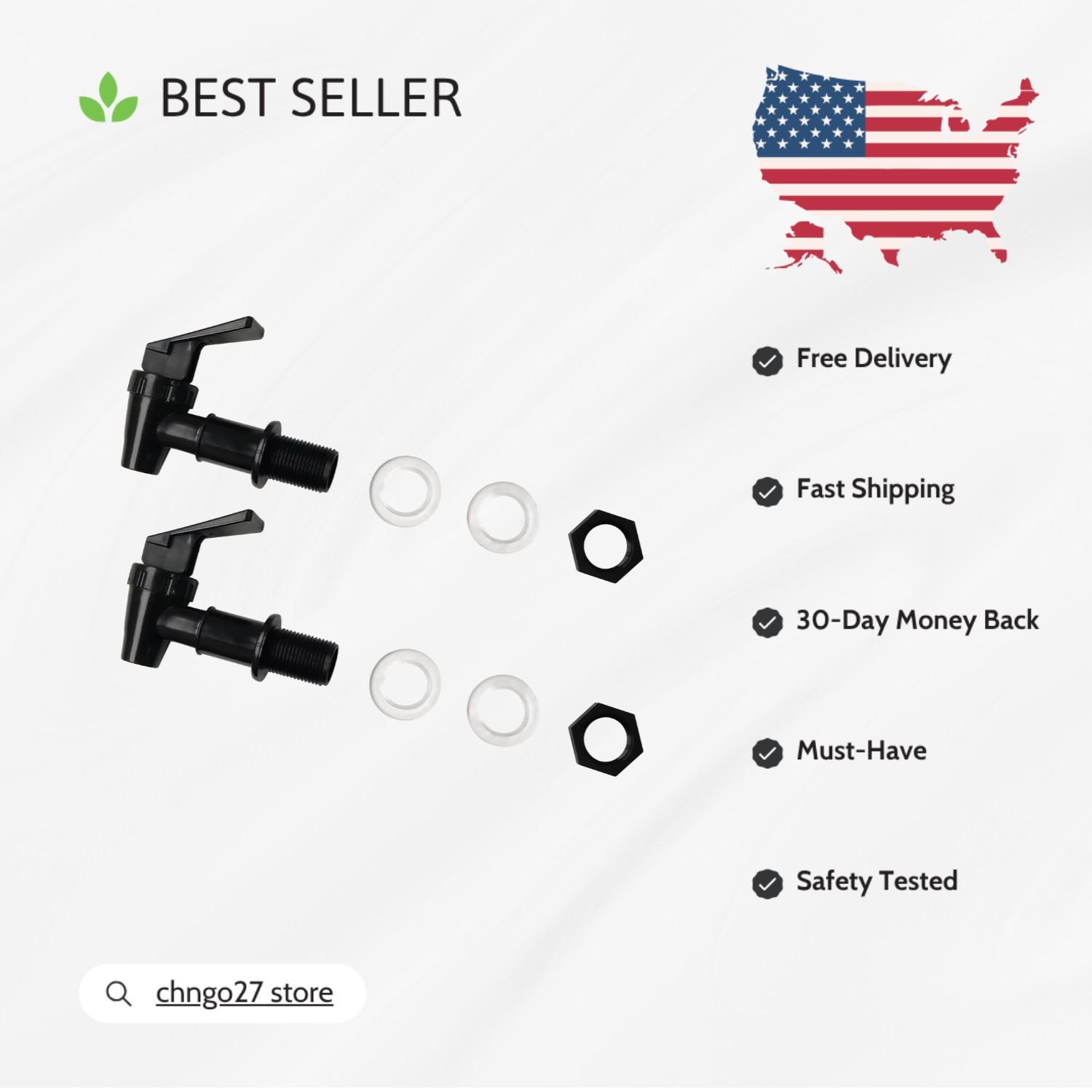 Effortless 2 Pcs Water Dispenser Valve Set—Perfect for Kitchens and Home Use