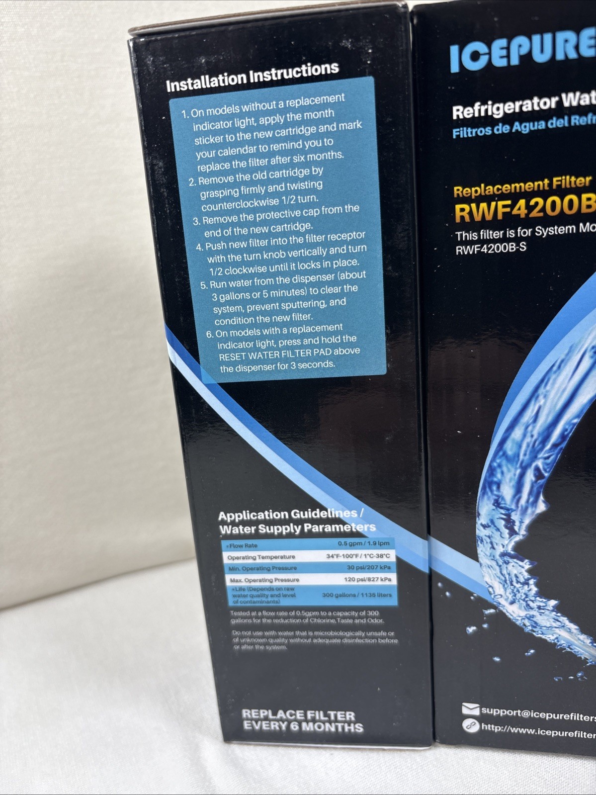 ICEPURE PLUS RWF4200B Refrigerator Water Filter Heavy Metals Removal 3 Count