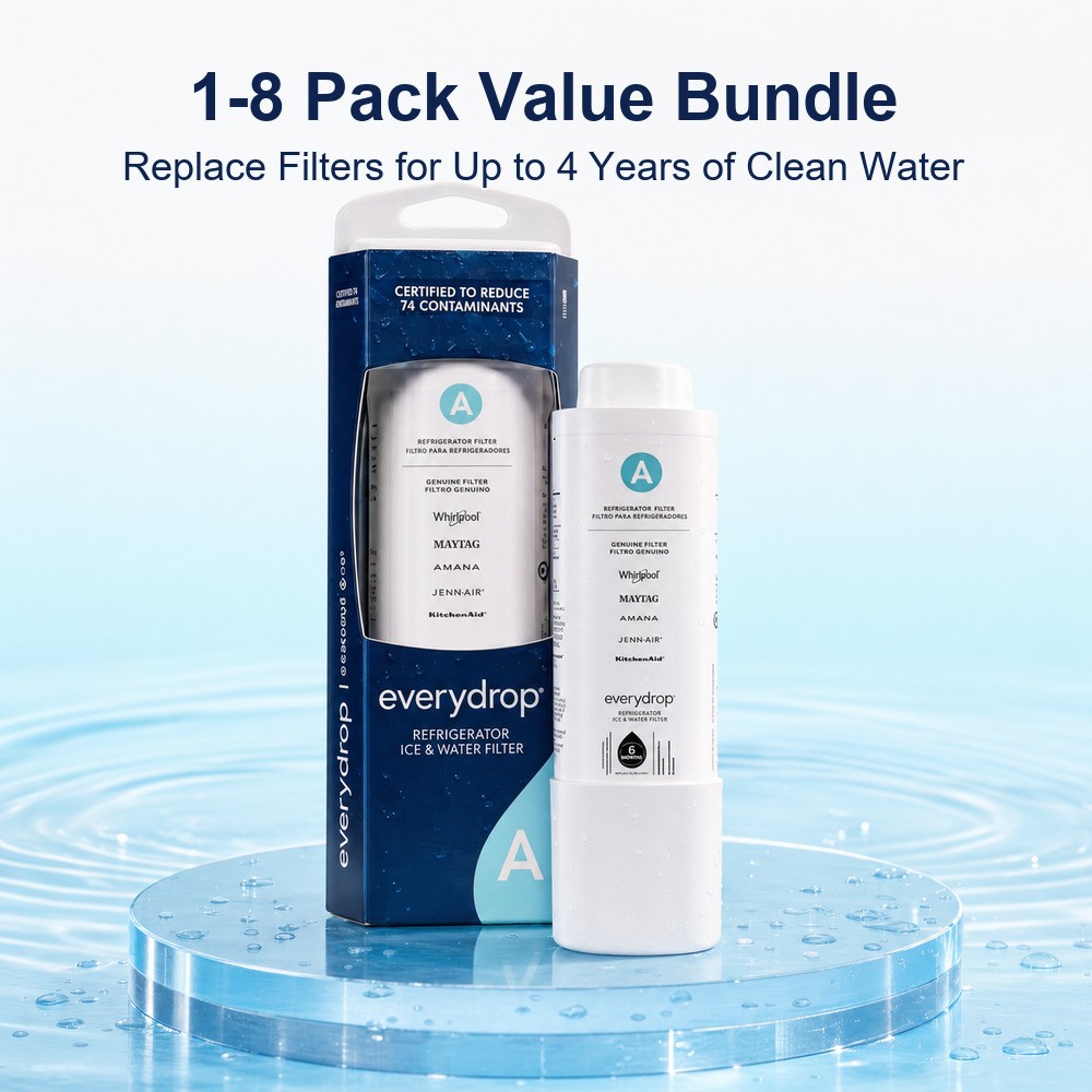 EDRARXD1 Ice and Water Refrigerator Filter Replacement 1-8 Pack