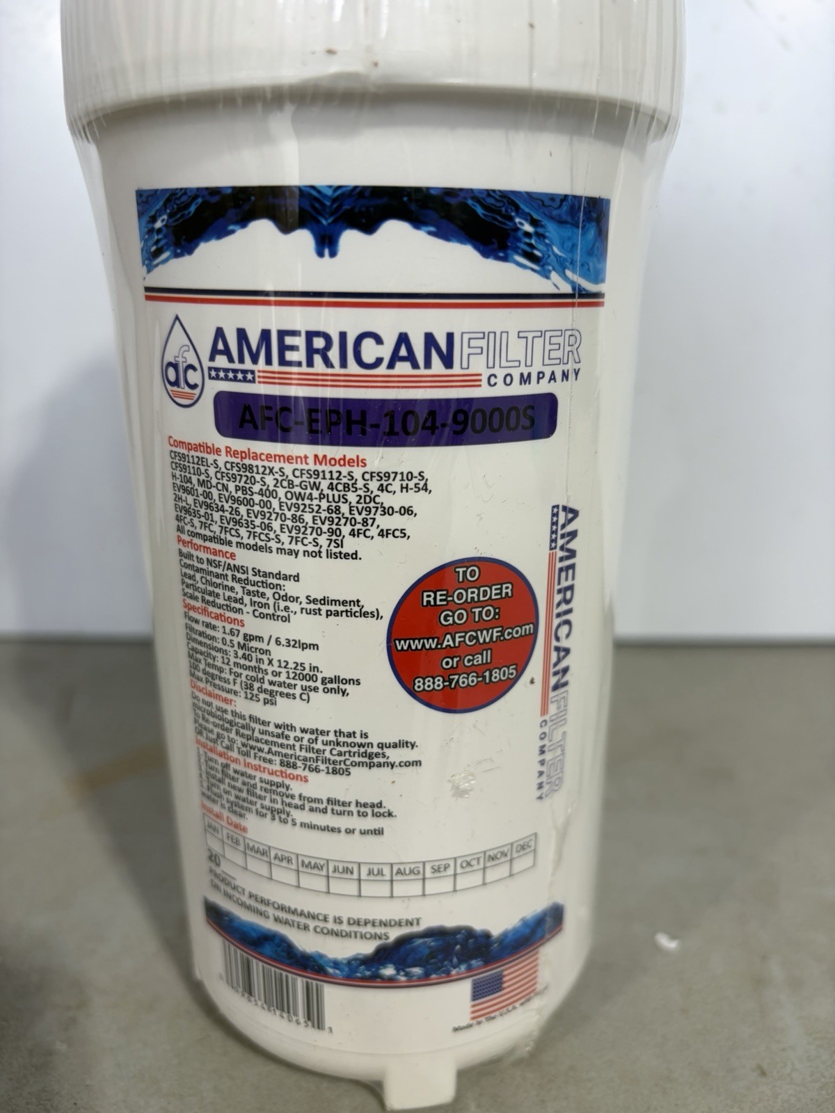 American Filter AFC-EPH-104-9000S Water Filter