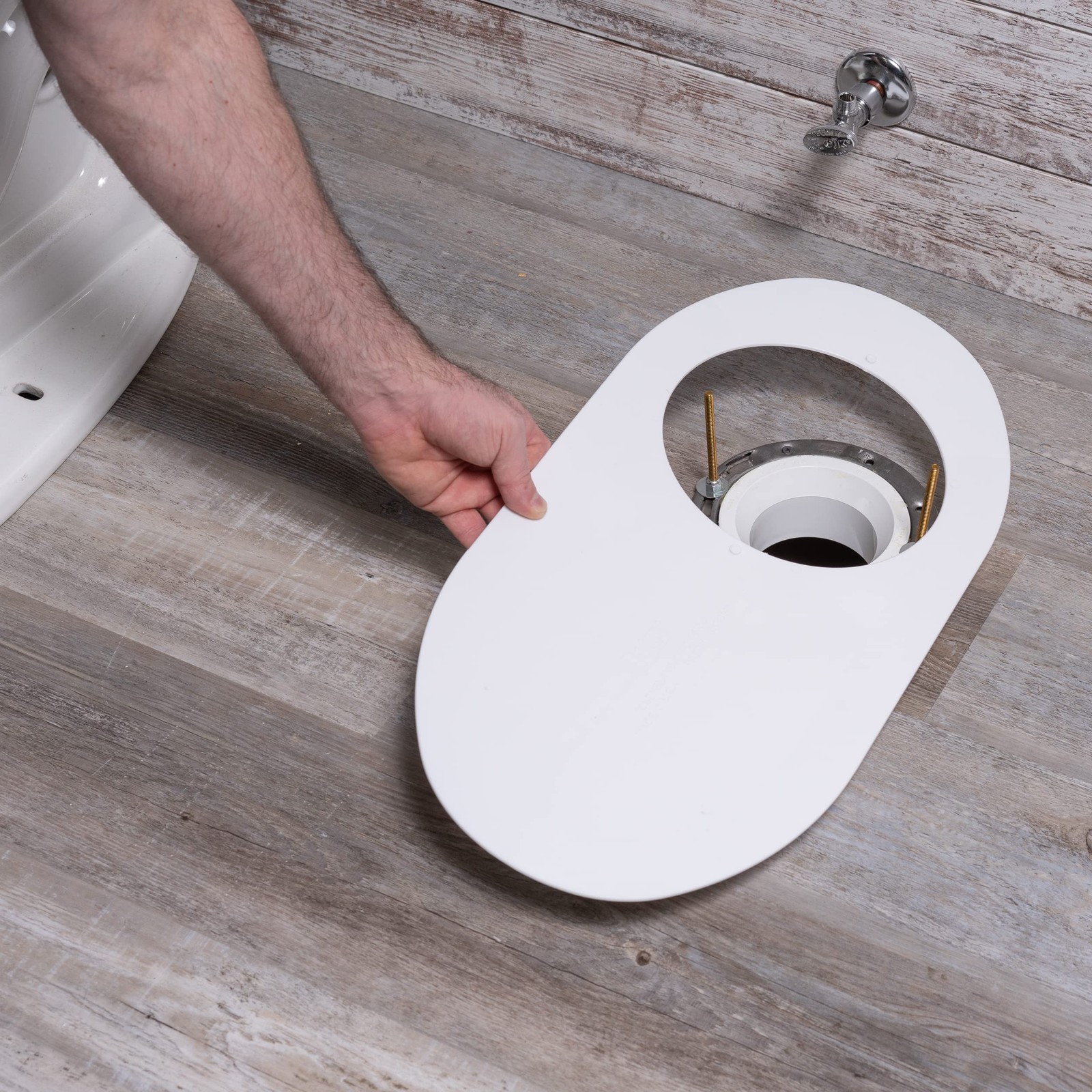 1 PCS 31259 Round Nose Toilet Base Plate White Bathroom Replacement Fixture