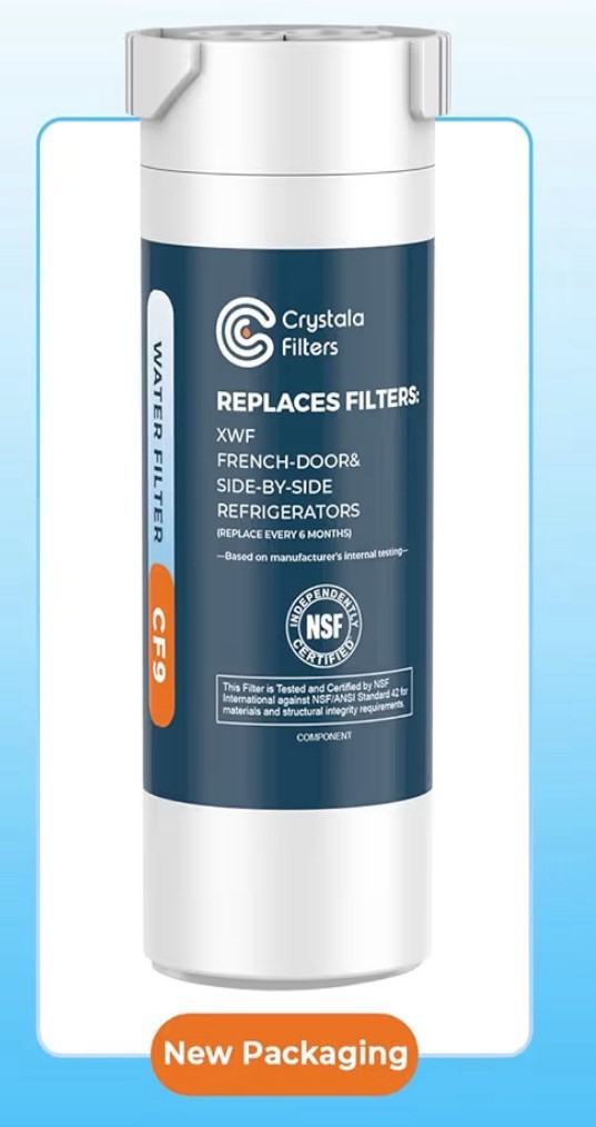 Crystala Water Filters CF9 for XWF French Door and Side by Side Refrigerators X2