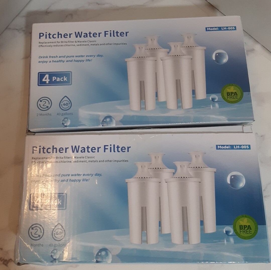 Unbranded Pitcher Water Filters LH-005 New 4 Pack Lot of 2