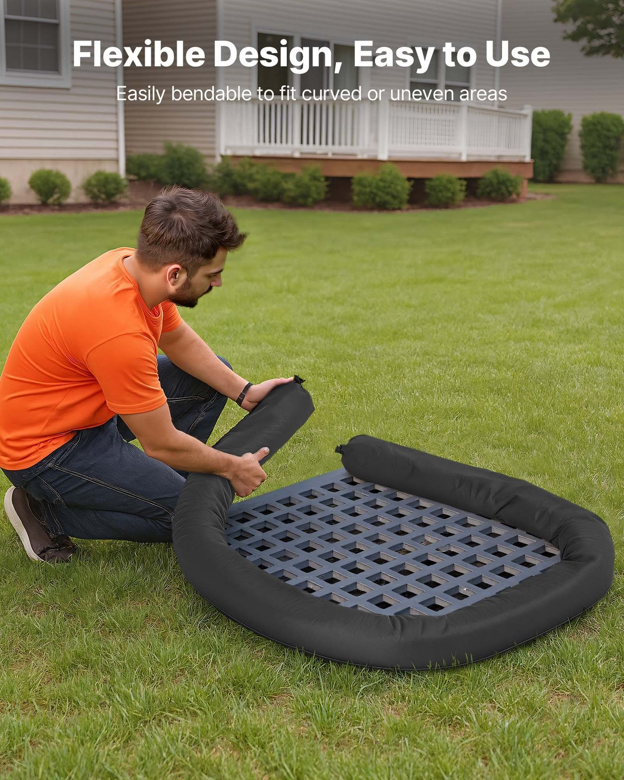 10ft x 5in High-Permeability Sediment Sock Polypropylene Drainage Protection