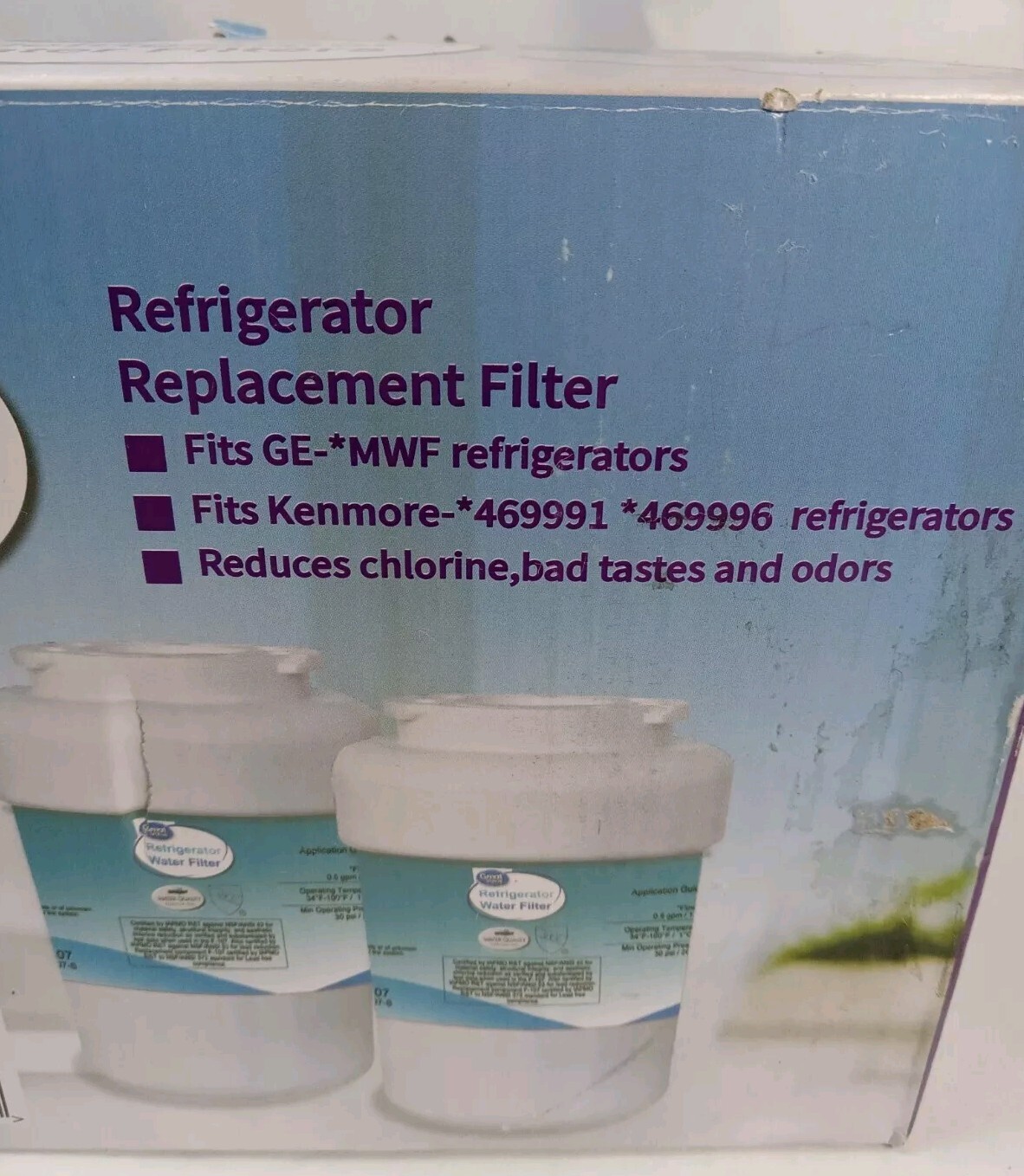 2 pk Great Value Refrigerator Replacement Filter F-107 for GE MWF & Kenmore New