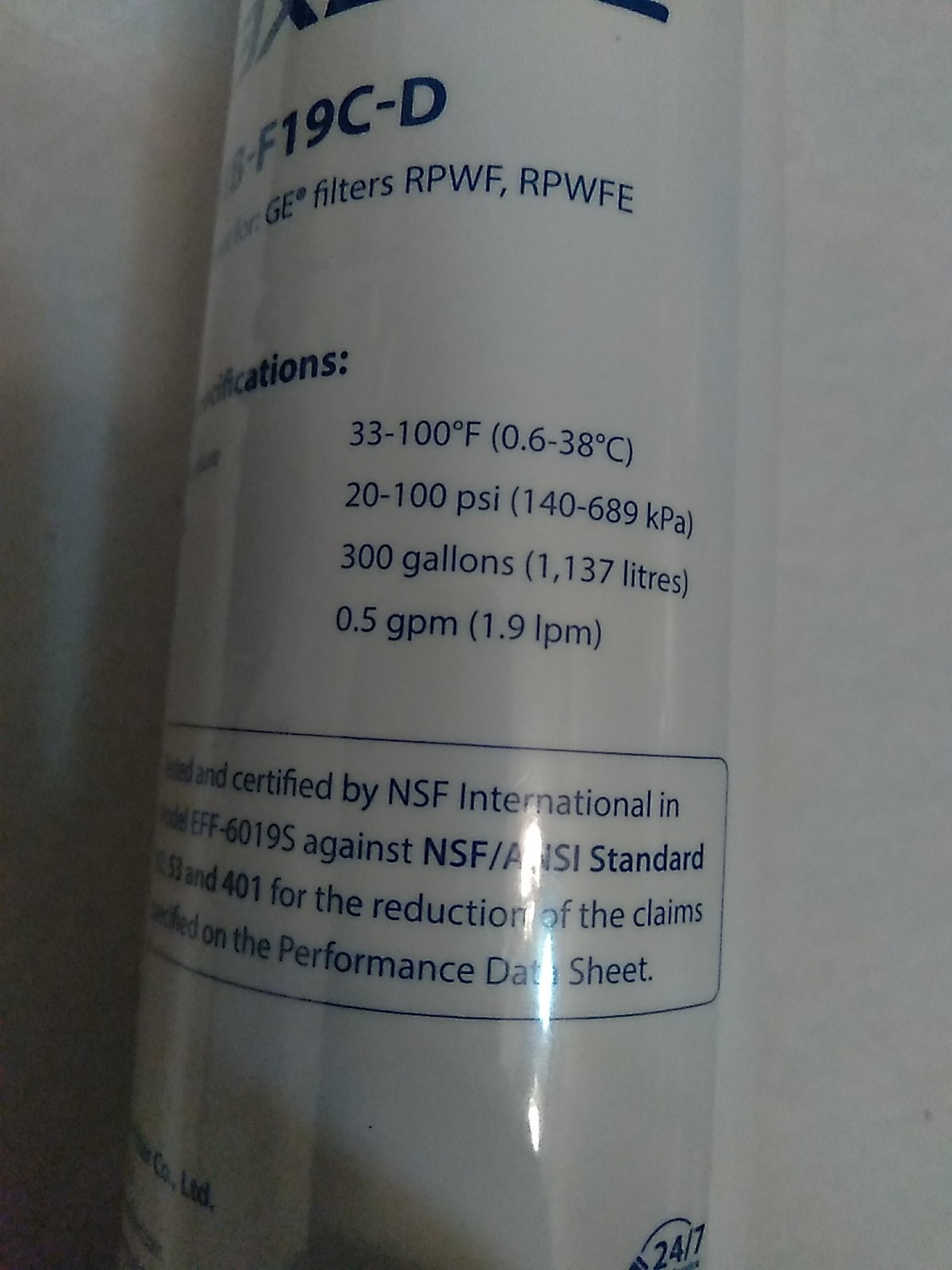 Maxblue MB-F19C-D Refrigerator Water Filter Replacement for GE RPWF RPWFE