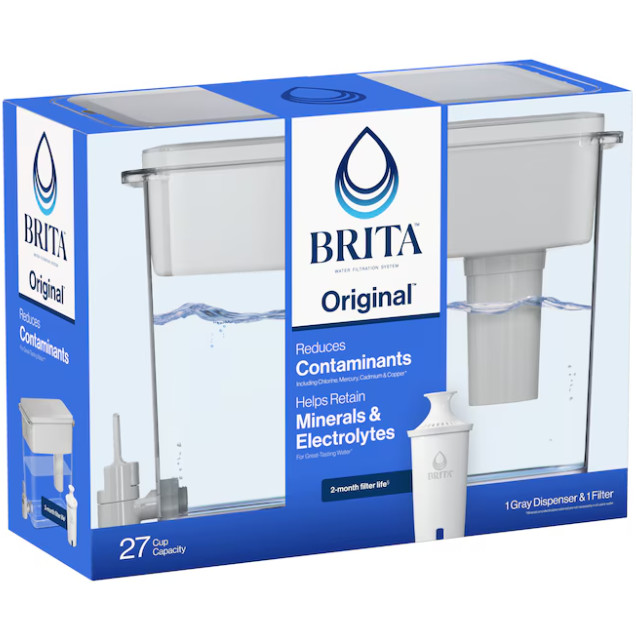 Brita Ultra Max Water Filter Dispenser Gray Plastic Water filter pitcher