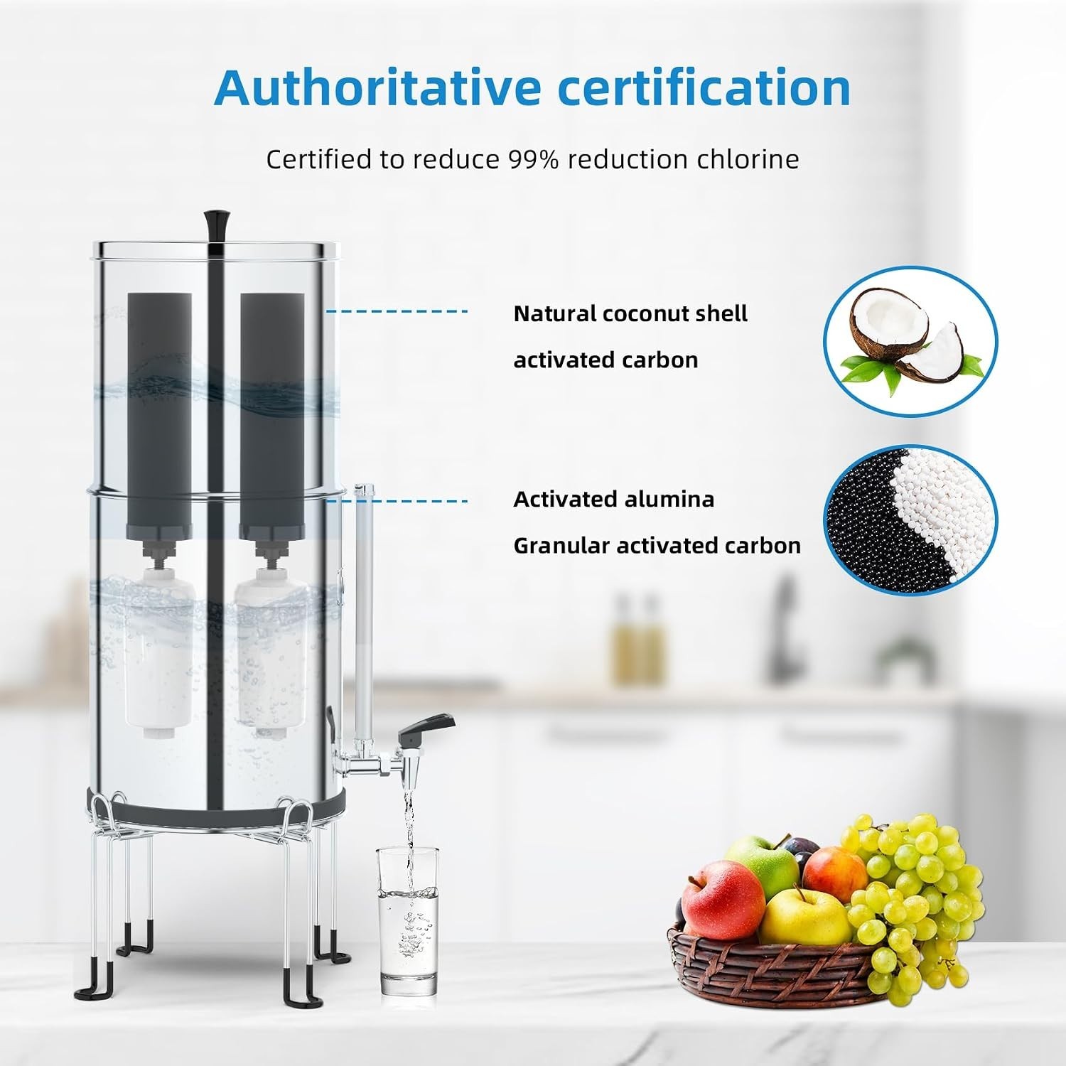 High-Efficiency Berkey Gravity Filters Combo – Black & Fluoride Filters Pack