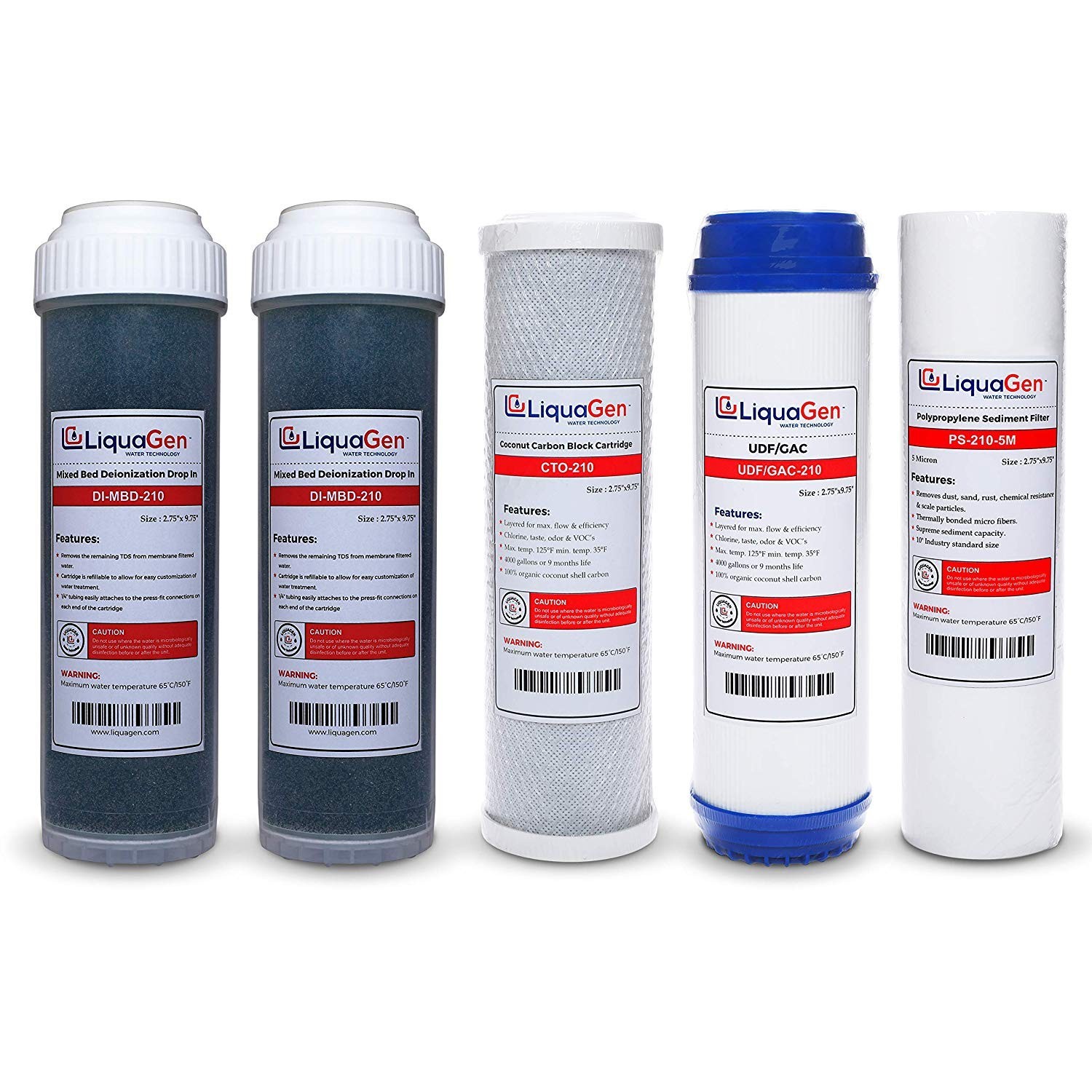 RODI 6 Stage Replacement Filter Kit + Filters & Pre Filled DI Resin – 0 TDS