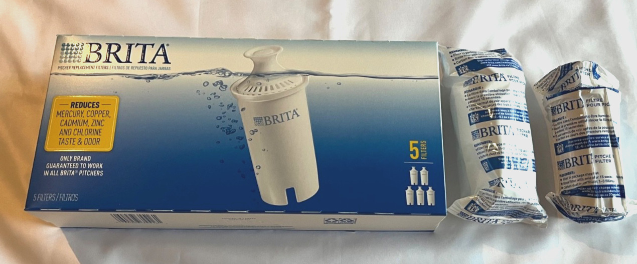 Brita 987554 Water Pitcher Standard Replacement 7 Filters, made in Canada