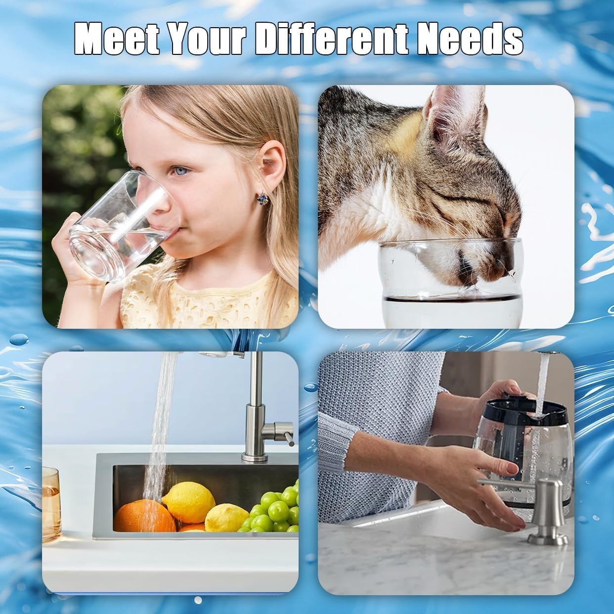 Faucet Filter,NSF Certified,400 Gallon High Efficiency Water Purification Sys…