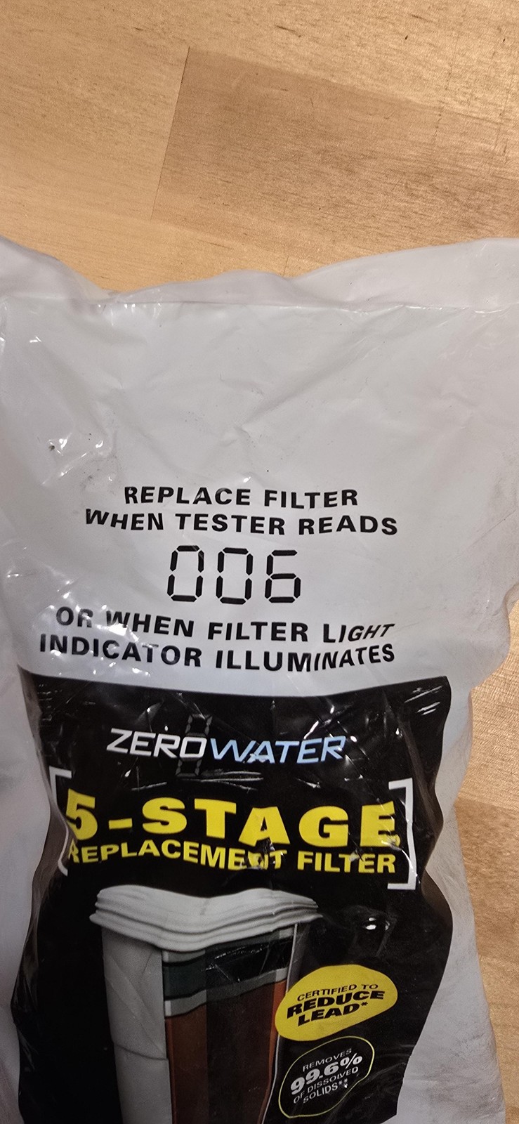 ZeroWater Aqua Optima Evolve 5-Stage Replacement Water Filter White Cartridge