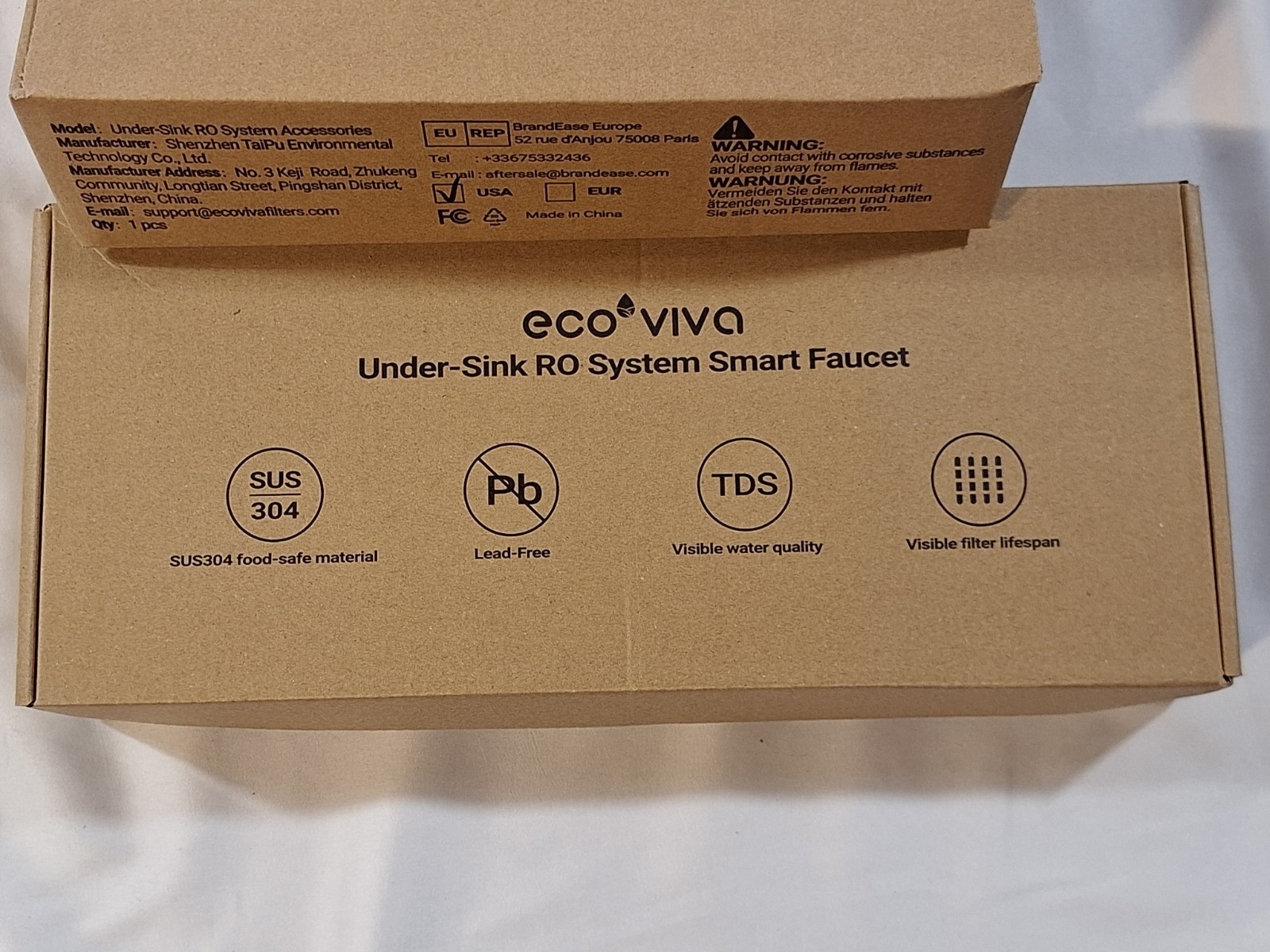 Ecoviva 1000GPD Under Sink Reverse Osmosis Water Filter Filtration System