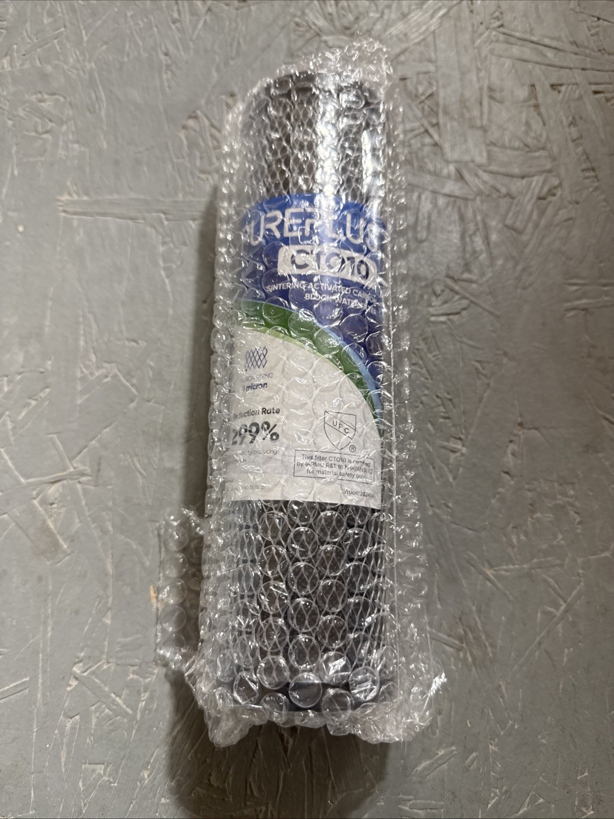 PurePlus CT010 Sintering Activated Carbon Block Water Filter 10″x2.5″ New