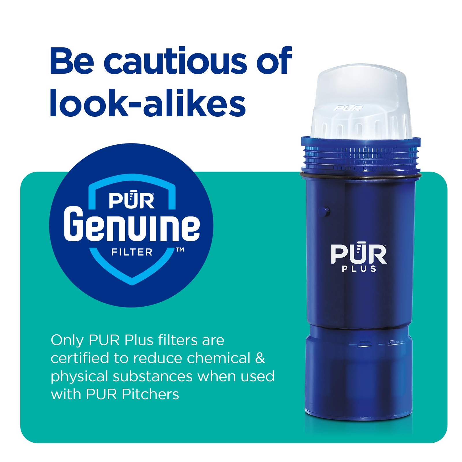 PUR Plus Lead Reducing Water Pitcher and Dispenser 1 Count (Pack of 1), Blue