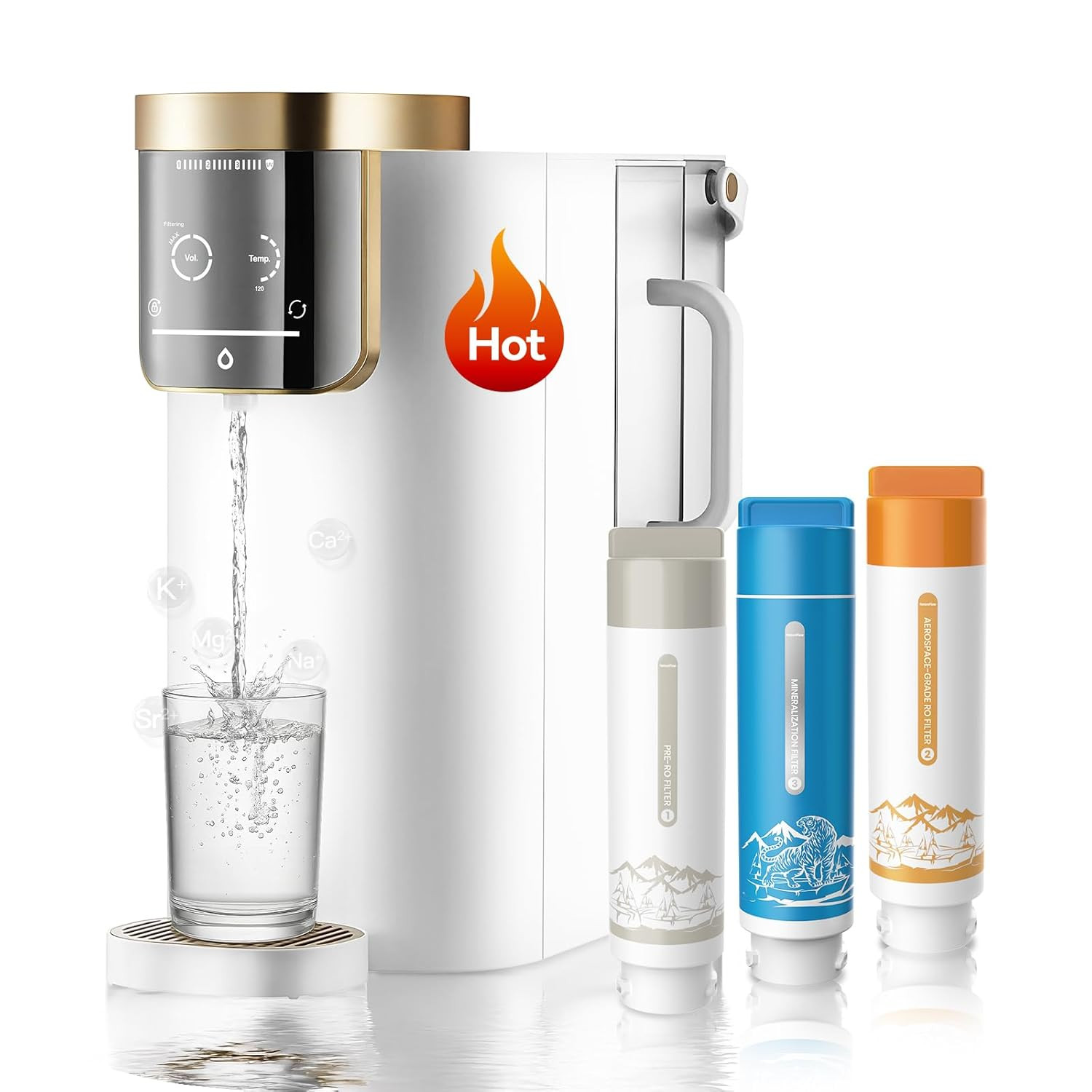F40-Ac（2Nd Gen） Reverse Osmosis Water Filter Countertop with UV, Natural Reminer
