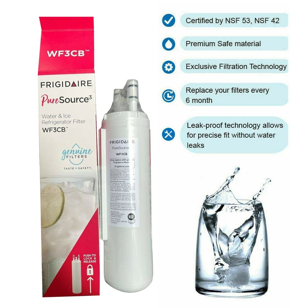 New Sealed Frigidaire WF3CB Puresource³ Refrigerator Water Filter WF3CB, 1 PACK