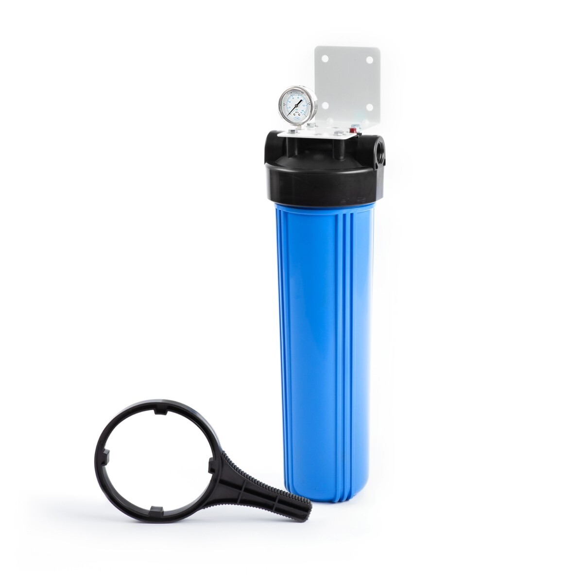 Big Blue 20″ Whole House Water Filter System with Pressure Release (1″ Port)