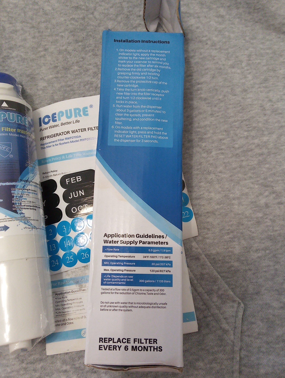 IcePure RWF0700A Water Filters (2)– Box Opened- Filter Still Sealed In Plastic