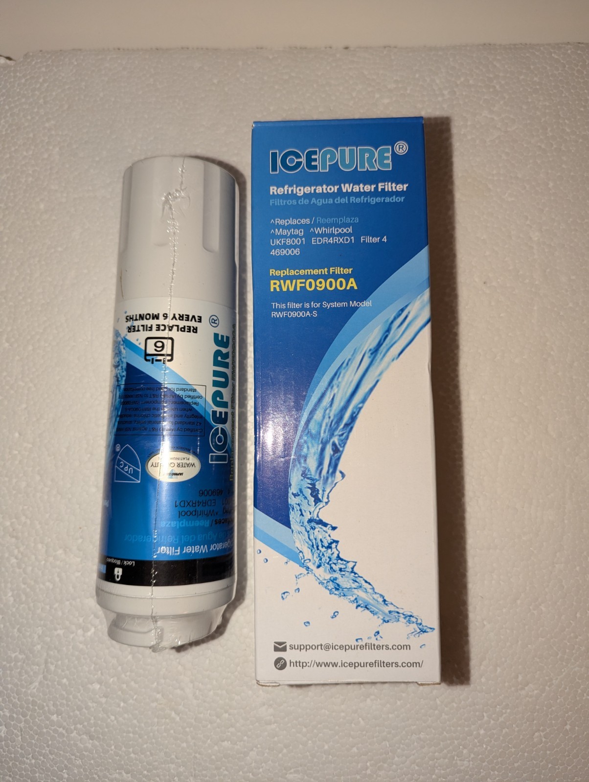 Ice Pure Refrigerator Water Filter Replacement RWF4700A Compatible RWF0900A-S