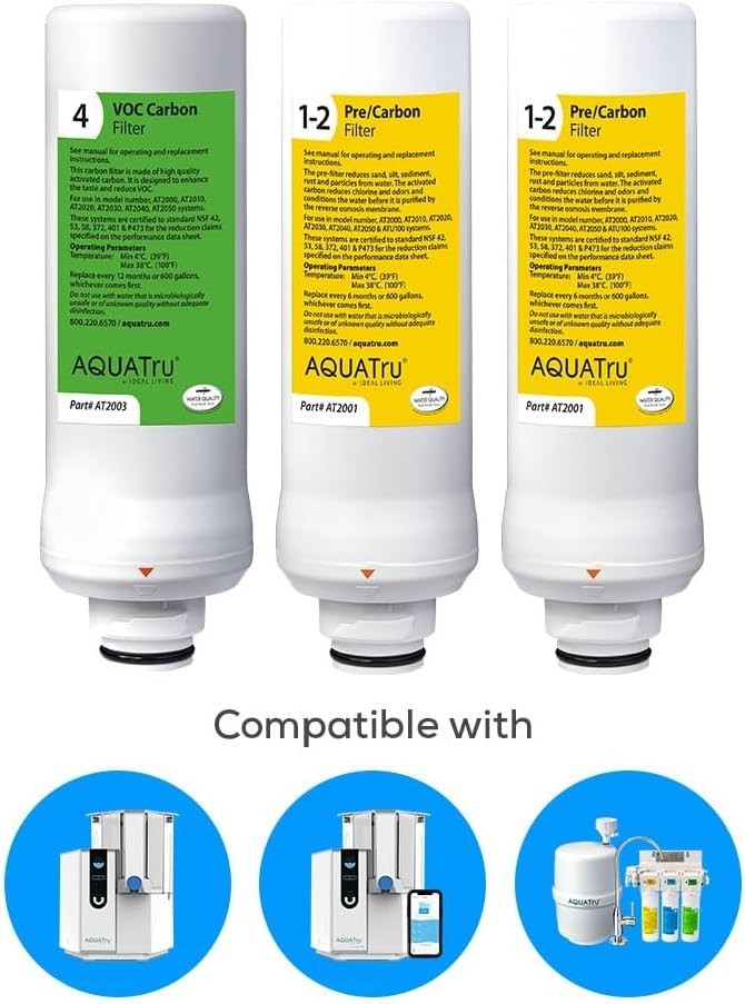 Classic Replacement Filters for Classic Countertop Reverse Osmosis Water Puri…