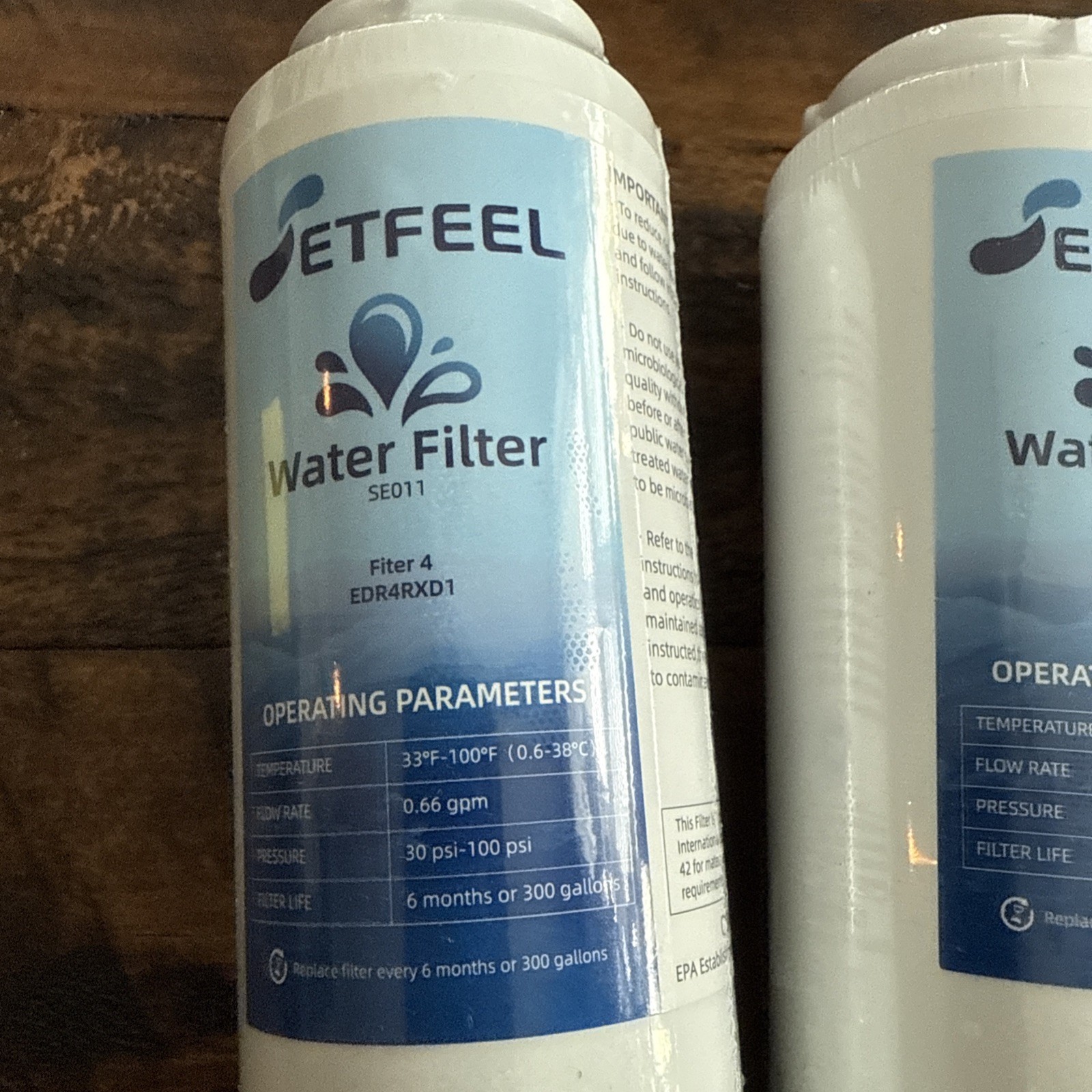 3 Pack SETFEEL water filter replacements for Bosch and Thermador refrigerators.