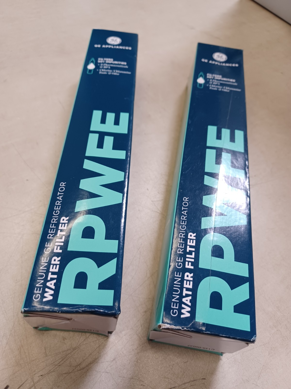 Lot Of 2 GE Appliances RPWFE Replacement Refrigerator Water Filter