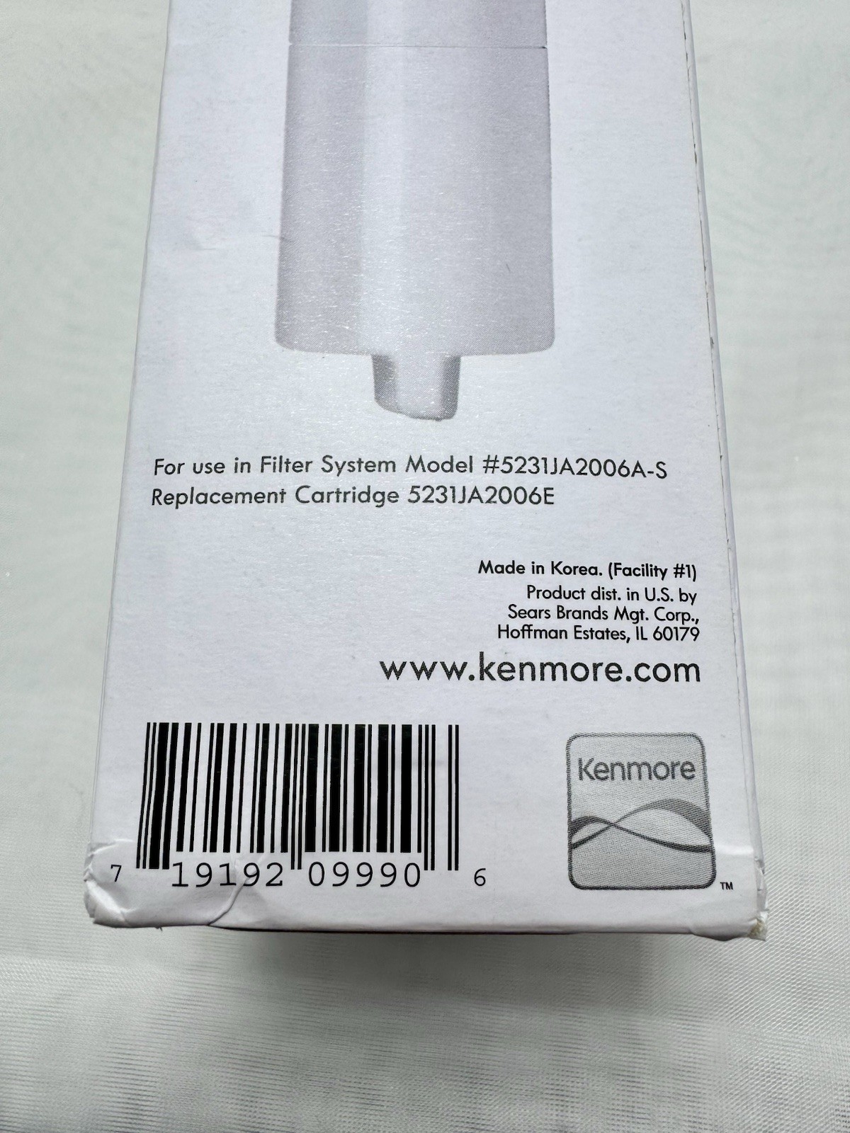 New -Kenmore 46-9990 Refrigerator Water Filtration Cartridge