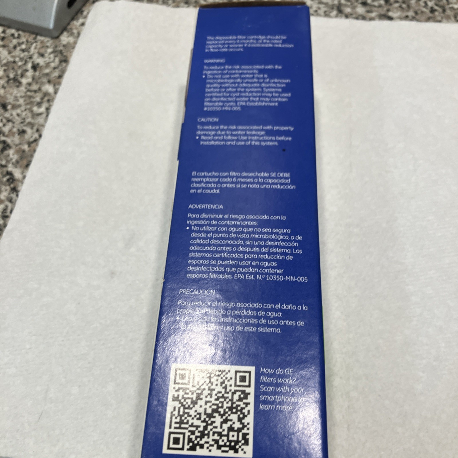 1 GE Genuine MSWF SmartWater Refrigerator Water Ice Filter Cartridge OEM SEALED
