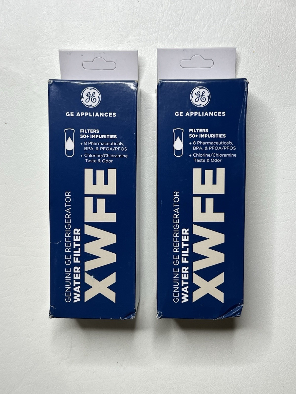 Lot Of 2 GE Appliances XWFE Replacement Refrigerator Water Filter (no chip)