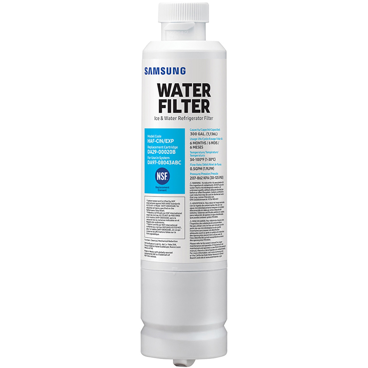 Samsung HAF-CIN/EXP Refrigerator Water Filter – White (DA29-00020B) USA Seller