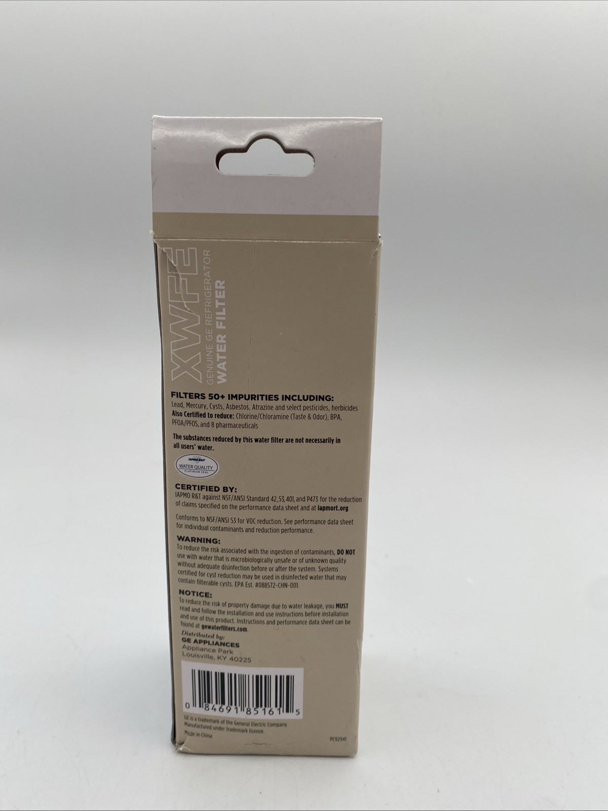 GE XWFE Replacment Refrigerator Water Filter Without Chip