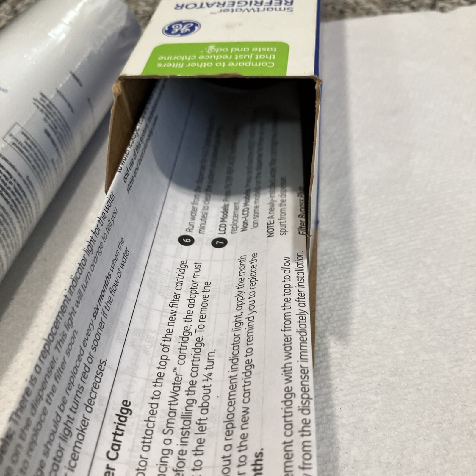 1 GE Genuine MSWF SmartWater Refrigerator Water Ice Filter Cartridge OEM SEALED