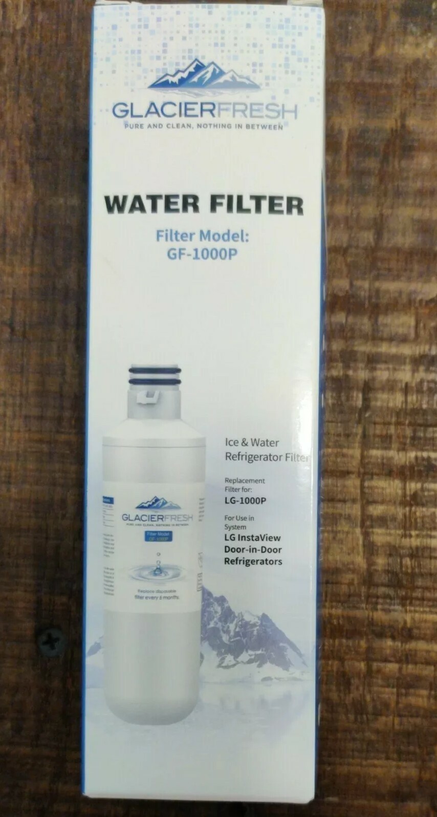 GlacierFresh Water Filter Model GF-1000P LG Instaview Door in Door Refrigerator