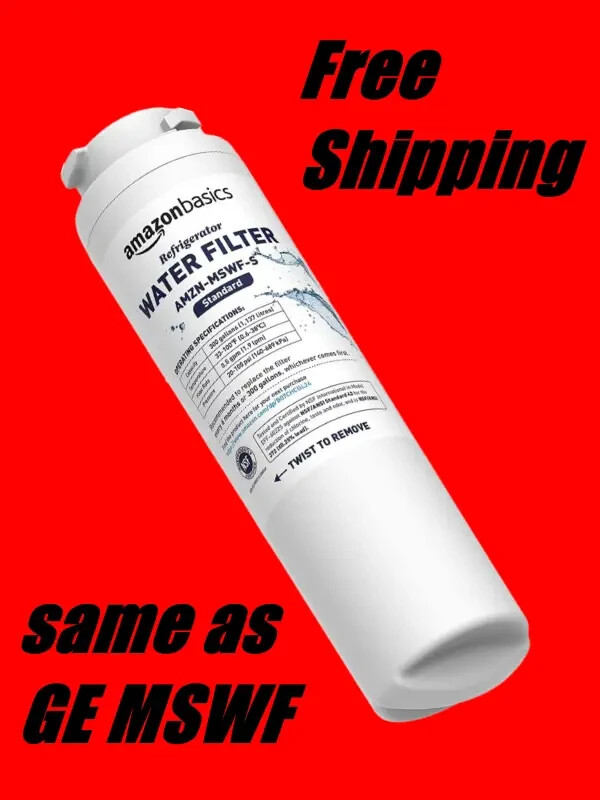 same as GE MSWF Refrigerator Water Filter Cartridge – AmazonBasics – New