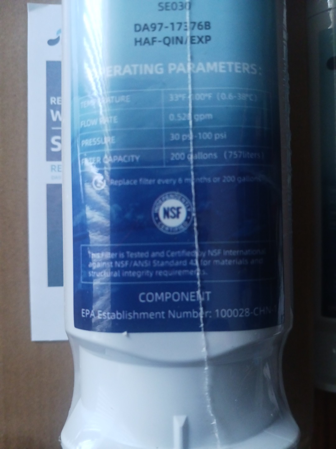 Etfeel Refrigerator Water Filter SE030 Replacement New Lot 2 6 Months