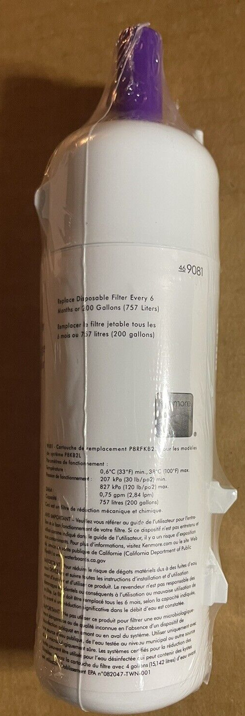 Kenmore 469081 Refrigerator Water Filter – White
