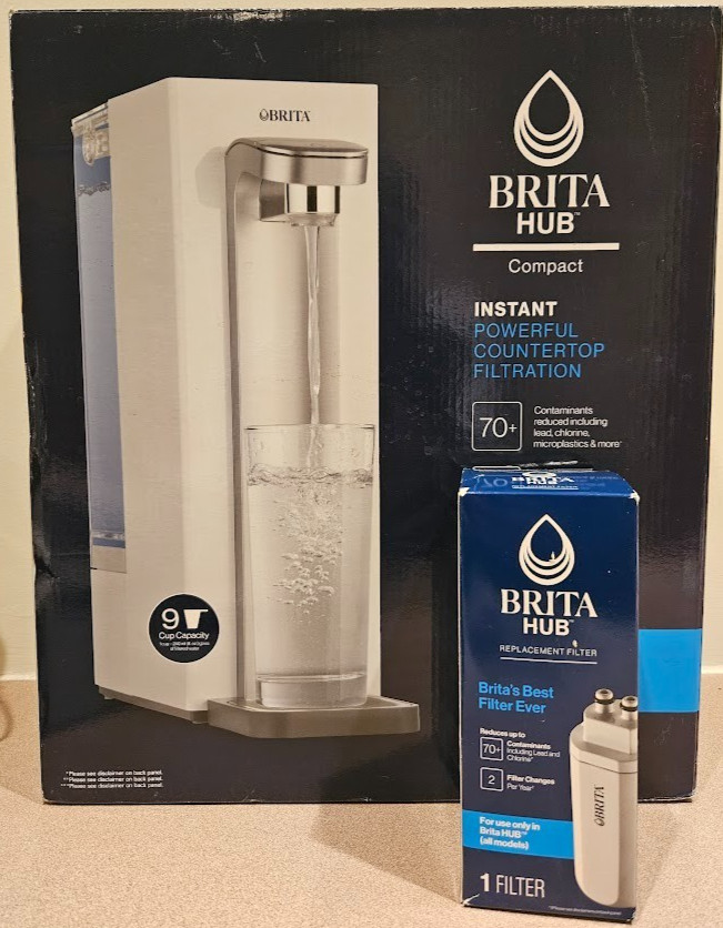 Brita Hub Instant Countertop Water Filter System Electric Dispenser With Filter