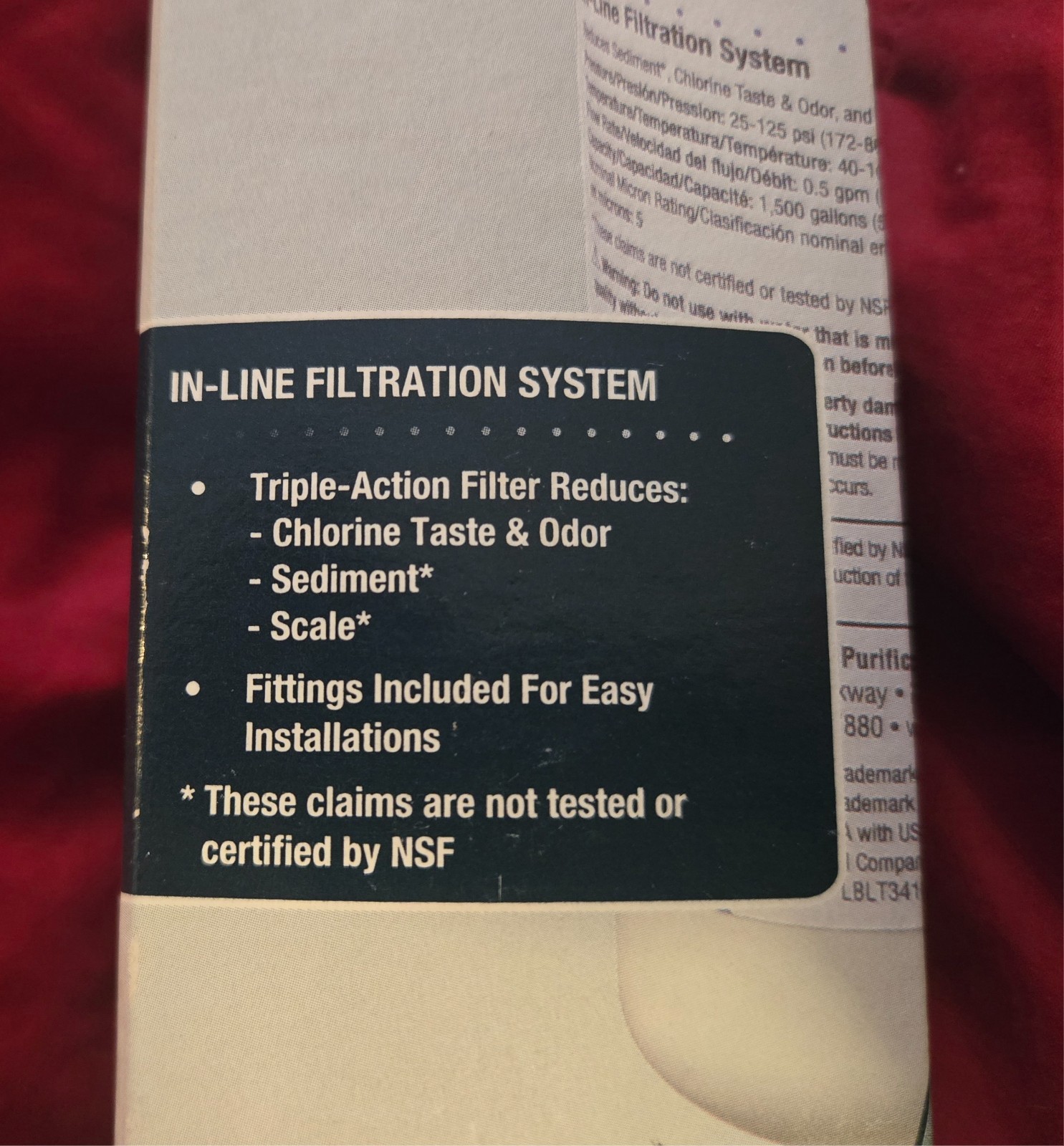 3M Aqua-Pure in-line filtration system, AP717 Triple Action Filter NEW