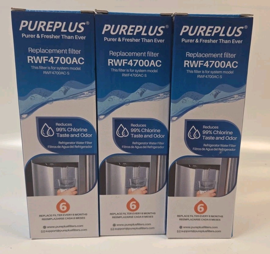 Pureplus RWF4700AC Replacement Refrigerator Water Filter Lot Of 3