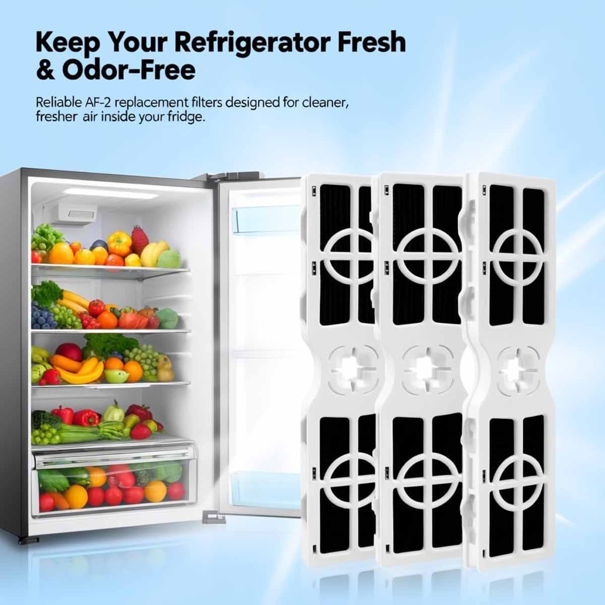 3-Pack Compatible Frigidaire PureAir FRGPAAF2 (RAF-2) Refrigerator Air Filter