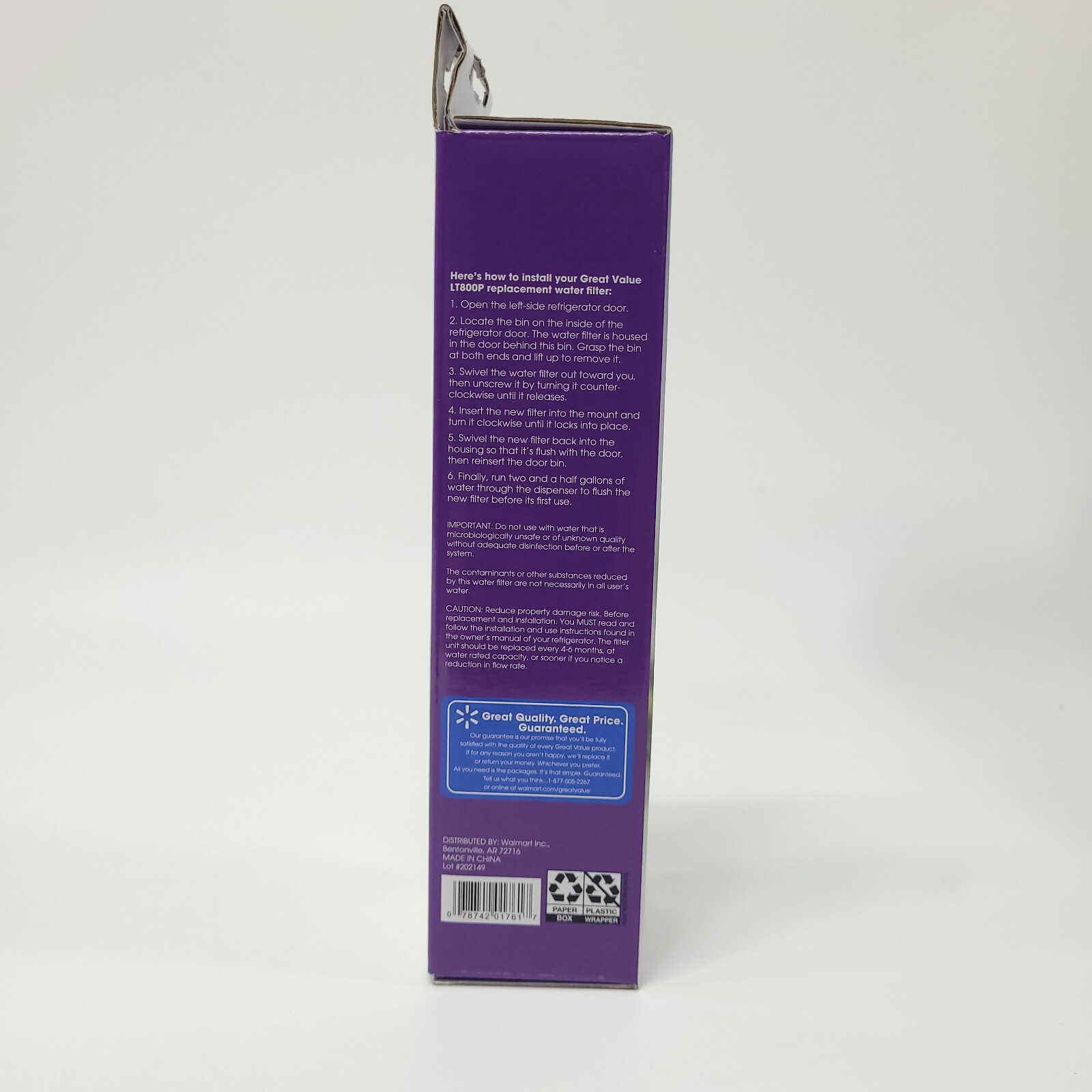 Great Value Replacement Water Filter LG Models LT800P 6 months 300gallons (d2)